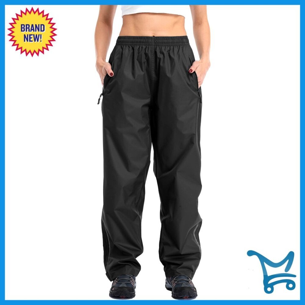 Waterproof Rain Pants Women Lightweight Breathable Hiking Cycling Outdoor